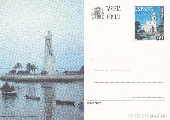 Sellos: TARJETA POSTAL: 1996 HUELVA. MONUMENTO A COLON - Foto 1