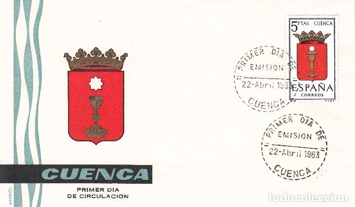 Sellos: SOBRE: 1963 CUENCA. ESCUDO - Foto 1