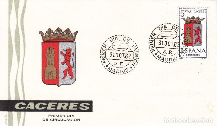 Sellos: SOBRE: 1962 CACERES. ESCUDO - Foto 1