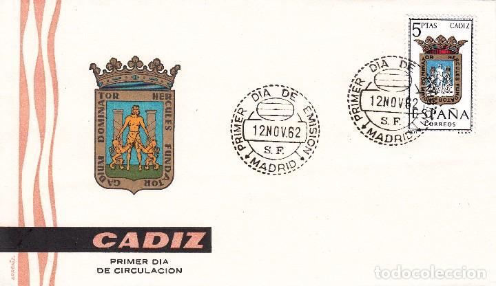 Sellos: SOBRE: 1962 CADIZ. ESCUDO - Foto 1