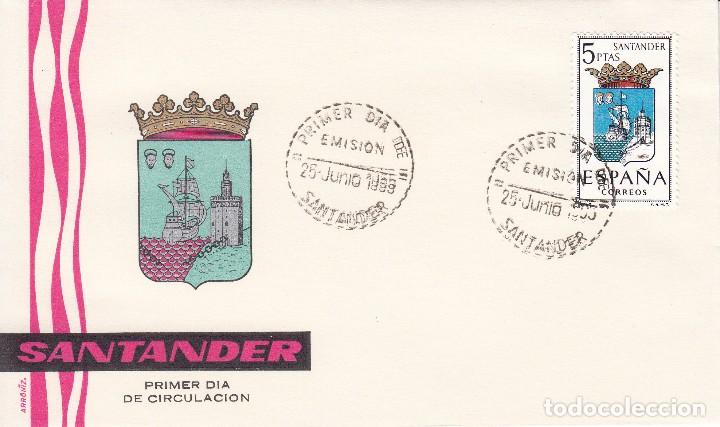 Sellos: SOBRE: 1965 SANTANDER. ESCUDO - Foto 1