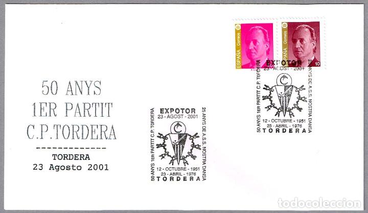 Briefmarken: Matasellos 50 A&Ntilde;OS C.P.TORDERA - HOCKEY SOBRE PATINES. Tordera, Barcelona, 2001