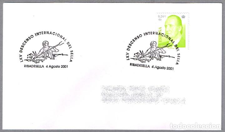 Stamps: Matasellos LXV DESCENSO INTERNACIONAL DEL SELLA. Ribadesella, Asturias, 2001