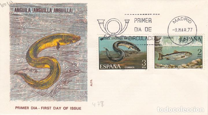 Sellos: SOBRE: 1977 MADRID. ANGUILA - Foto 1