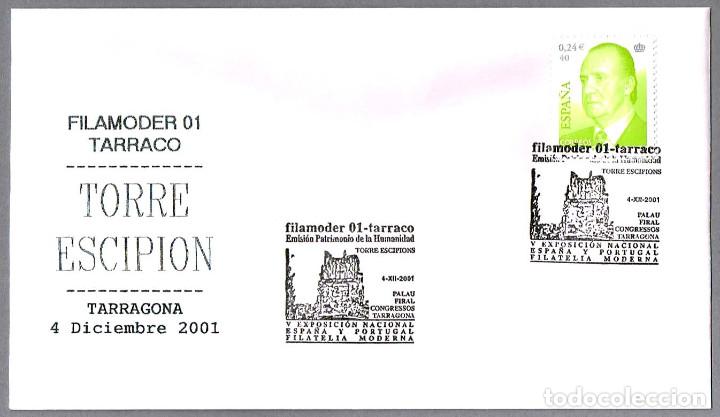 Sellos: Matasellos FILAMODER01 - TARRACO - TORRE ESCIPION. Tarragona 2001 - Foto 1