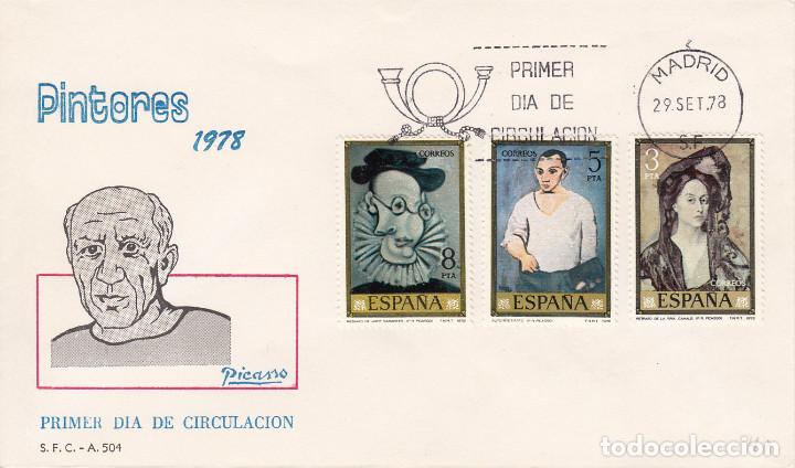 Sellos: SOBRE: 1978 MADRID. PINTORES  - PICASSO - Foto 1