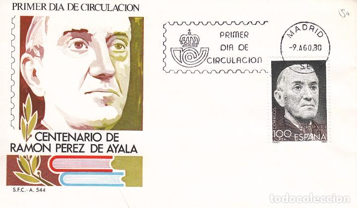 Sellos: SOBRE: 1980 MADRID. CENTENARIO RAMON PEREZ DE AYALA - Foto 1