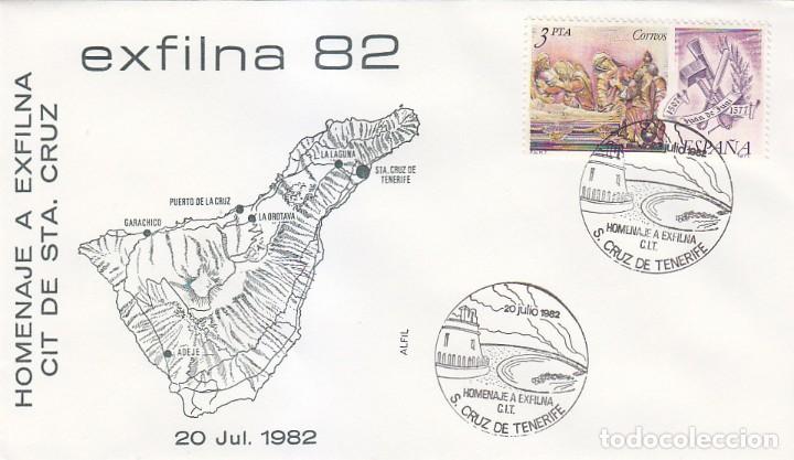 Sellos: HOMENAJE A EXFILNA 82 CIT DE SANTA CRUZ DE TENERIFE (CANARIAS) 1982. MATASELLOS EN SOBRE DE ALFIL.