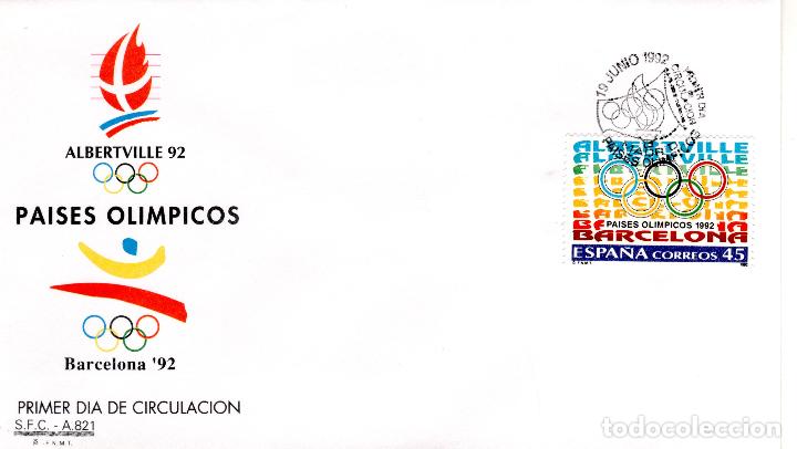 Sellos: PAISES OL&Iacute;MPICOS.-ALBERTVILLE 92.-BARCELONA&acute;92.- 1992
