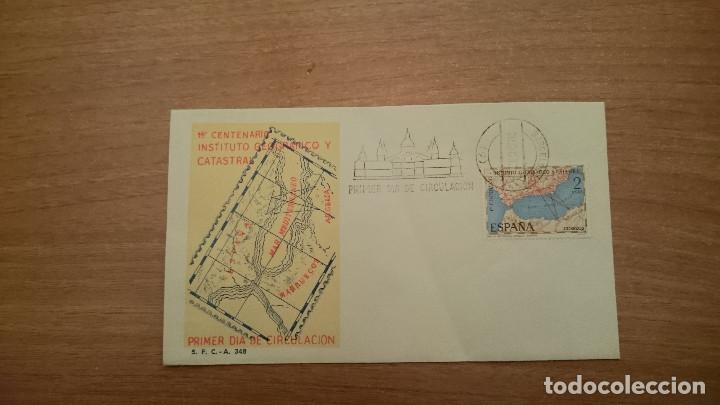 Selos: SOBRE PRIMER DIA DE CIRCULACION I CENTENARIO INSTITUTO GEOGRAFICO Y CATASTRAL 20 OCT 78