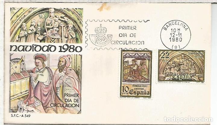 Sellos: BARCELONA FDC NAVIDAD 1980 - Foto 1