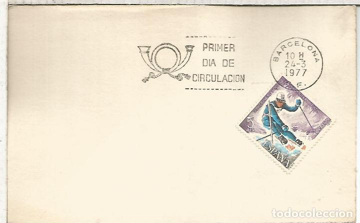 Sellos: BARCELONA 1976 FDC SPD ESQUI SKI - Foto 1