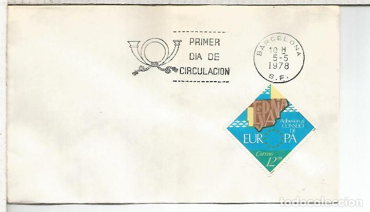 Sellos: BARCELONA 1978 FDC SPD CONSEJO DE EUROPA - Foto 1