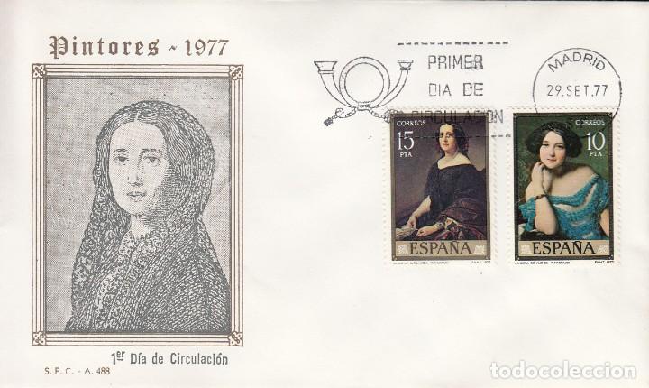 Sellos: SOBRE: 1977 MADRID. PINTORES - Foto 1