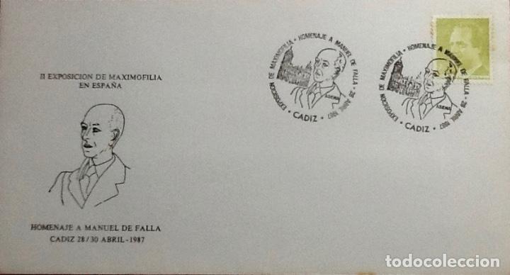 Sellos: TARJETA M&Aacute;XIMA DE MANUEL DE FALLA. - Foto 1