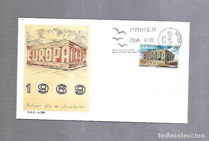 Sellos: SOBRE PRIMER DIA. EUROPA CERT - 1969 - Foto 1