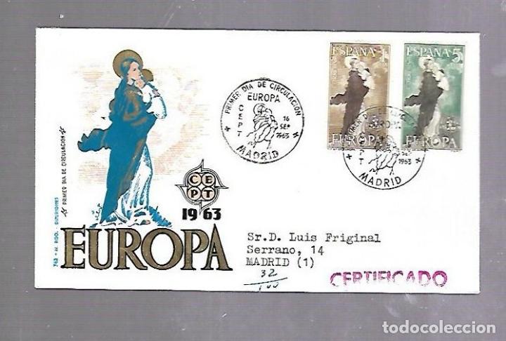 Sellos: SOBRE PRIMER DIA. EUROPA 1963. CEPT - Foto 1