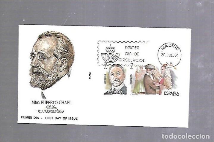 Sellos: SOBRE PRIMER DIA. RUPERTO CHAPI. LA REVOLTOSA. 1984 - Foto 1