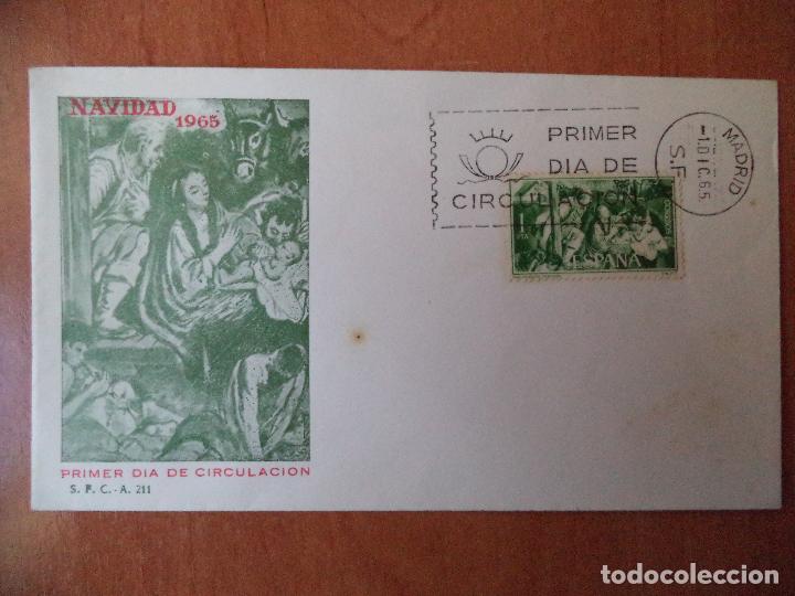 Sellos: SOBRE. PRIMER DIA DE CIRCULACION. 1965. MADRID. - Foto 1