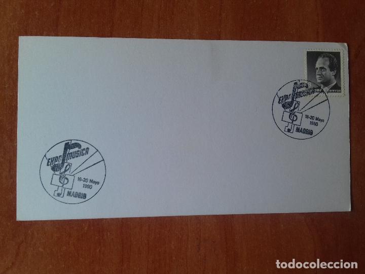 Sellos: TARJETA. EXPOMUSICA. 1990. MADRID. - Foto 1