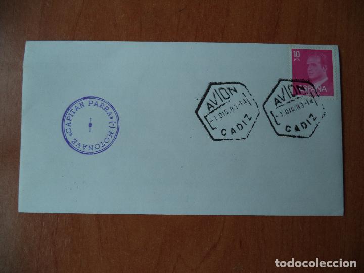 Sellos: SOBRE. CAPITAN PARRA MOTONAVE. 1983. CADIZ. - Foto 1