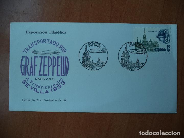 Sellos: SOBRE. EXFILAN 81. 1933. SEVILLA. - Foto 1