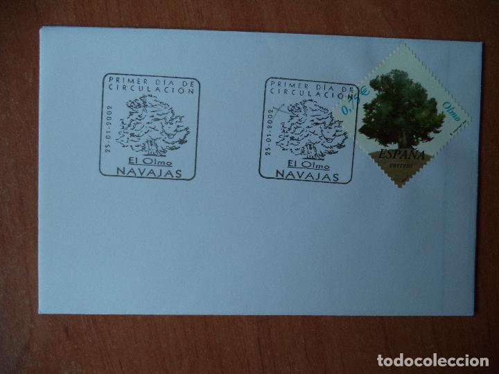 Sellos: SOBRE. PRIMER DIA DE CIRCULACION EL OLMO NAVAJAS. 2002. EL OLMO. - Foto 1