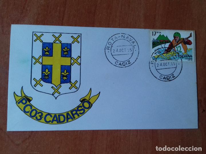 Sellos: SOBRE. PC03 - CADARSO. 1985. ROTA NAVAL. ( CADIZ ). - Foto 1