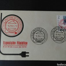 Sellos: X SALÓN NACIONAL DE LA ELECTRICIDAD. MADRID. 1973.
