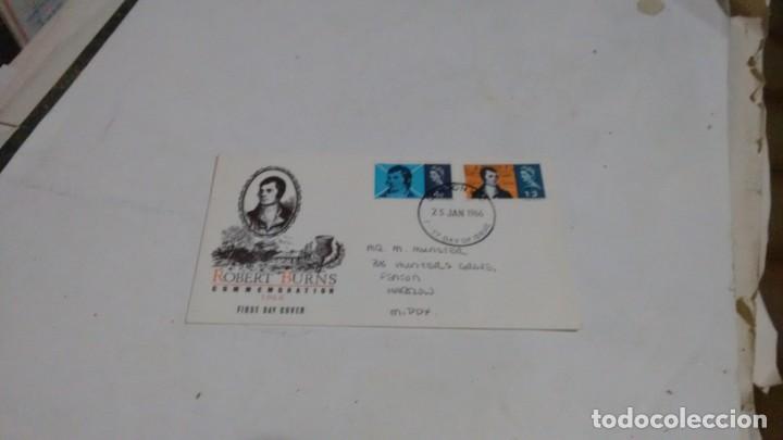 Sellos: ROBERT BURNS - 1&deg; DIA DE EMISION - Foto 1