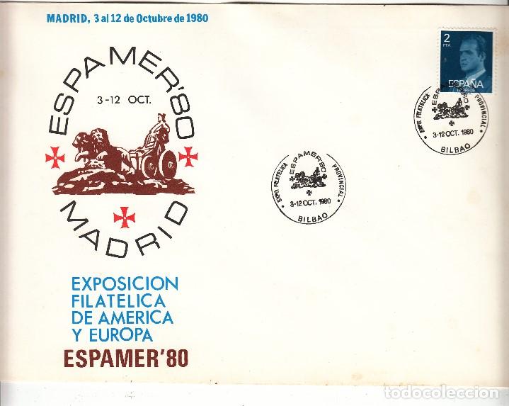 Sellos: SOBRE: 1980 BILBAO. ESPAMER - MADRID - Foto 1