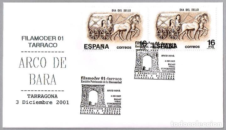 Sellos: Matasellos FILAMODER01 - TARRACO - ARCO DE BARA. Tarragona 2001 - Foto 1