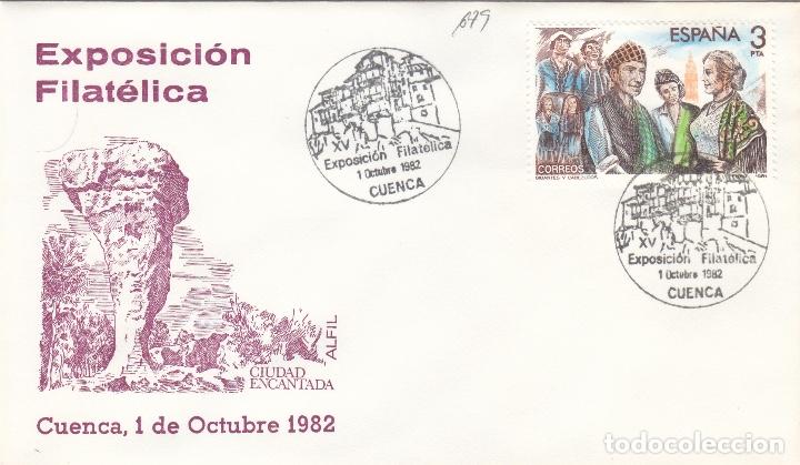 Sellos: 1982 CUENCA - EXPOSICION FILAT&Eacute;LICA  - SOBRE ALFIL - Foto 1