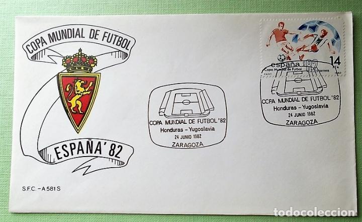 Sellos: Espa&ntilde;a. SPD 2661 Copa Mundial de F&uacute;tbol: Jugada. 1982. Matasello: Copa Mundial de F&uacute;tbol'82. Hondur
