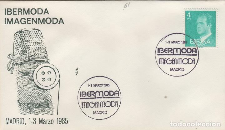 Sellos: 1985 MADRID - IBERMODA , IMAGENMODA - SOBRE ALFIL - Foto 1