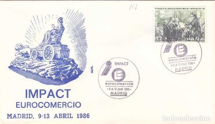 Sellos: 1986 MADRID -  IMPACT , EUROCOMERCIO  - SOBRE ALFIL - Foto 1