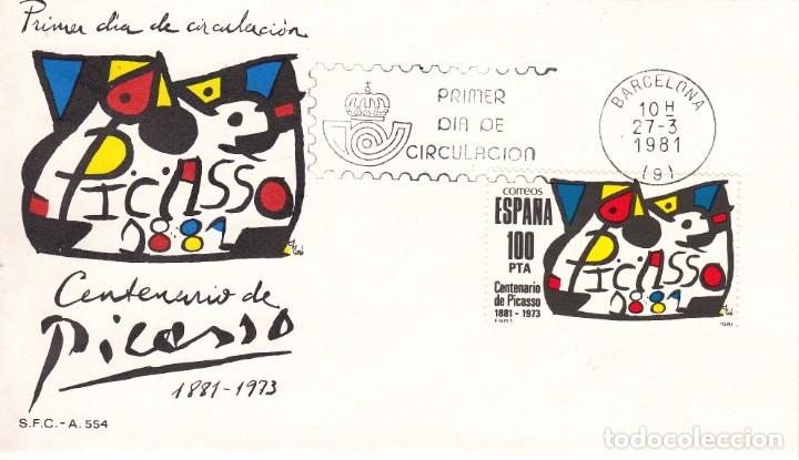 Sellos: SOBRE: 1981 BARCELONA. CENTENARIO DE PICASSO - Foto 1