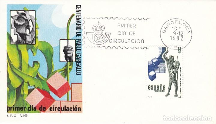 Sellos: SOBRE: 1982 BARCELONA. CENTENARIO DE PABLO GARGALLO - Foto 1