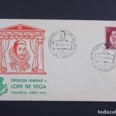 Sellos: MATASELLOS EXPO FILATELICA HOMENAJE LOPE DE VEGA - VALENCIA 1969 - EN SOBRE ILUSTRADO ..A1330. Lote 150663542