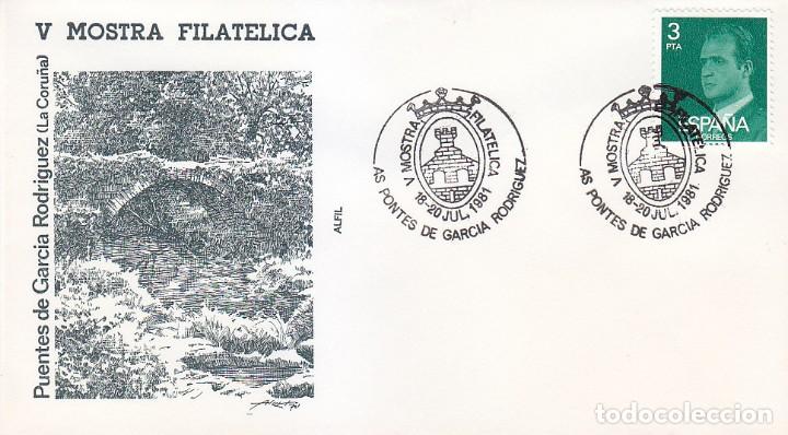 Sellos: PUENTES HERALDICA V MOSTRA, AS PONTES DE GARCIA RODRIGUEZ (CORU&Ntilde;A) 1981. RARO MATASELLOS SOBRE ALFIL