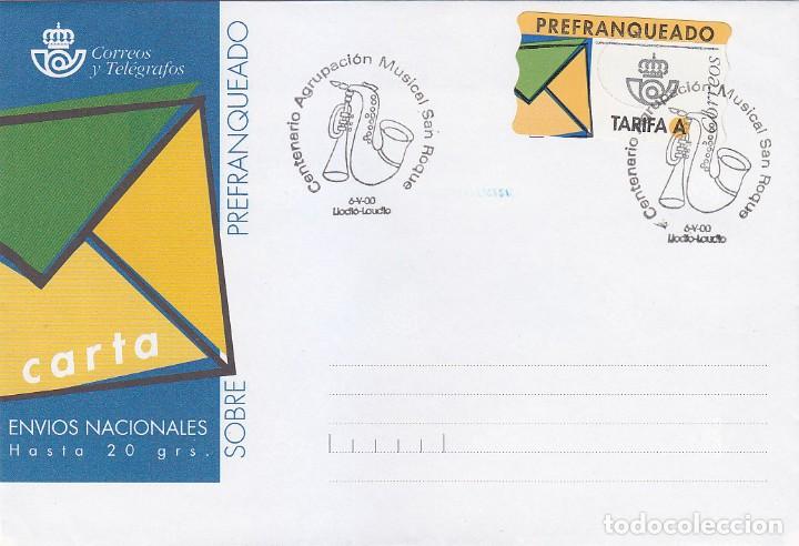 Stamps: MUSICA AGRUPACION MUSICAL SAN ROQUE CENTENARIO, LAUDIO-LLODIO (ALAVA) 2000. RARO MATASELLOS EN SOBRE