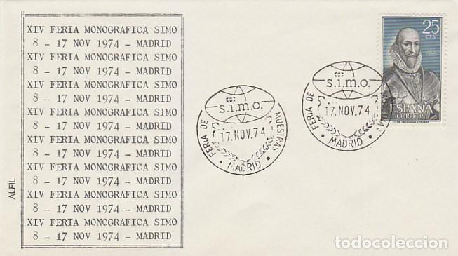 Sellos: A&Ntilde;O 1974, MADRID, SIMO, EN SOBRE DE ALFIL - Foto 1