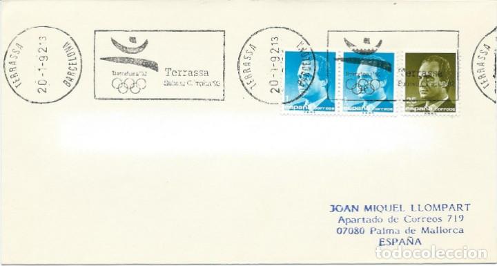 Sellos: 1992. TERRASSA. RODILLO/SLOGAN. SUBSEDE OL&Iacute;MPICA. DEPORTES/SPORTS. JUEGOS OL&Iacute;MPICOS/OLYMPIC GAMES.