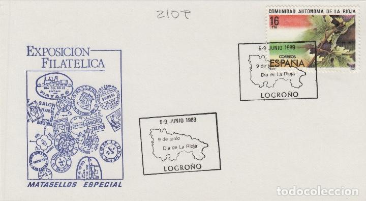 Sellos: 1989 . LOGRO&Ntilde;O , DIA DE La Rioja .  TARJETA - Foto 1