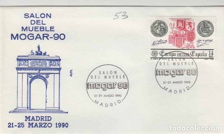 Sellos: 1990 MADRID , SALON DEL MUEBLE , MOGAR 90  .SOBRE - Foto 1