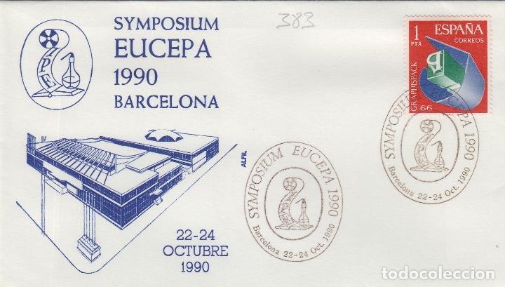Sellos: 1990 BARCELONA , SYMPOSIUM EUCEPA , . SOBRE ALFIL - Foto 1