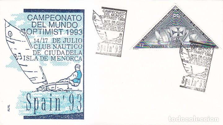 Stamps: BARCOS OPTIMIST CAMPEONATO DEL MUNDO, CIUDADELA (BALEARES) 1993. MATASELLOS EN SOBRE DE ALFIL RARO