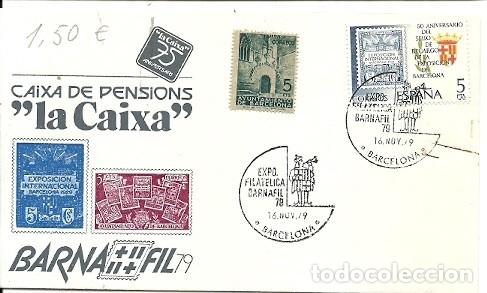 Sellos: SOBRE CAIXA DE PENSIONS LA CAIXA BARNAFIL 79 - Foto 1