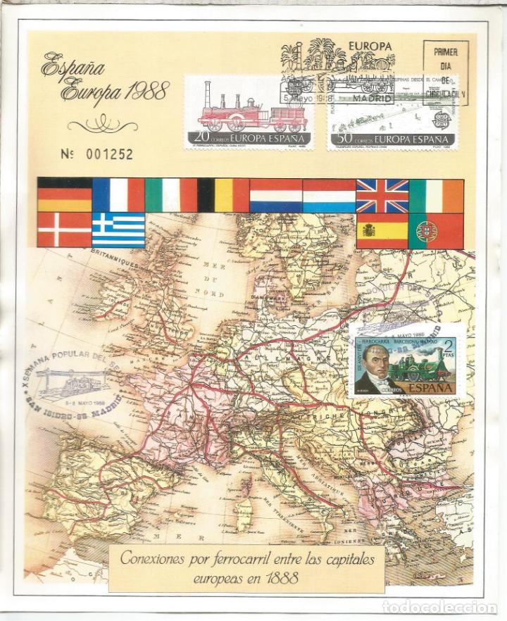 Sellos: MADRID DOCUMENTO CON  2 MATASELLOS TEMA FERROCARRIL RAILWAY - Foto 1