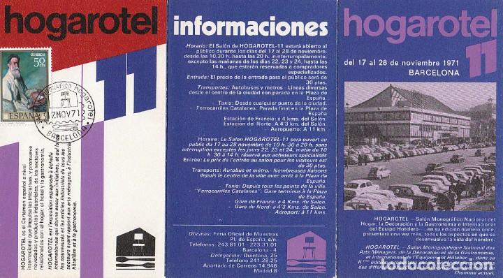 Sellos: A&Ntilde;O 1971, HOGAROTEL, EN TRIPTICO INFORMATIVO - Foto 1